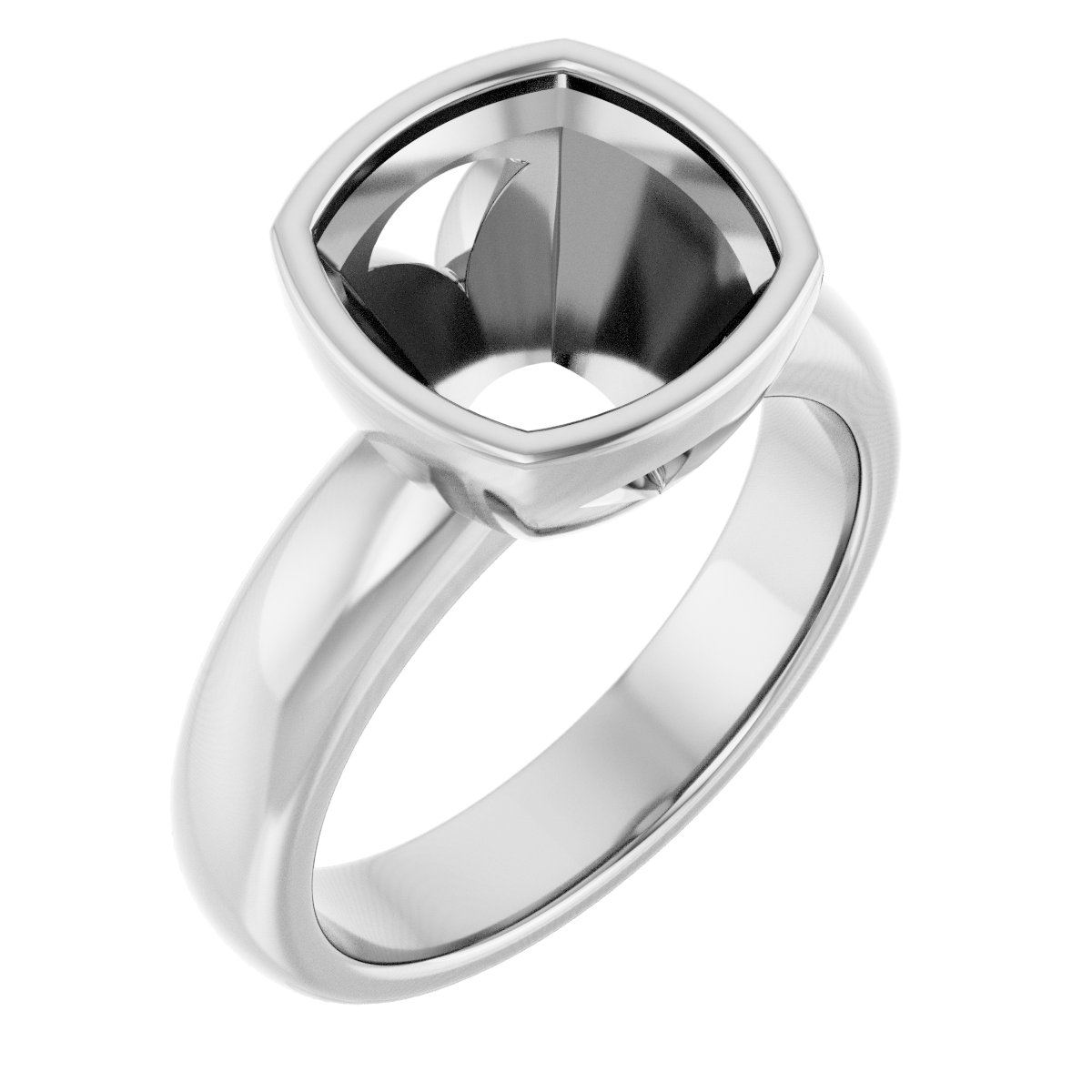 Bezel-Set Solitaire Engagement Ring