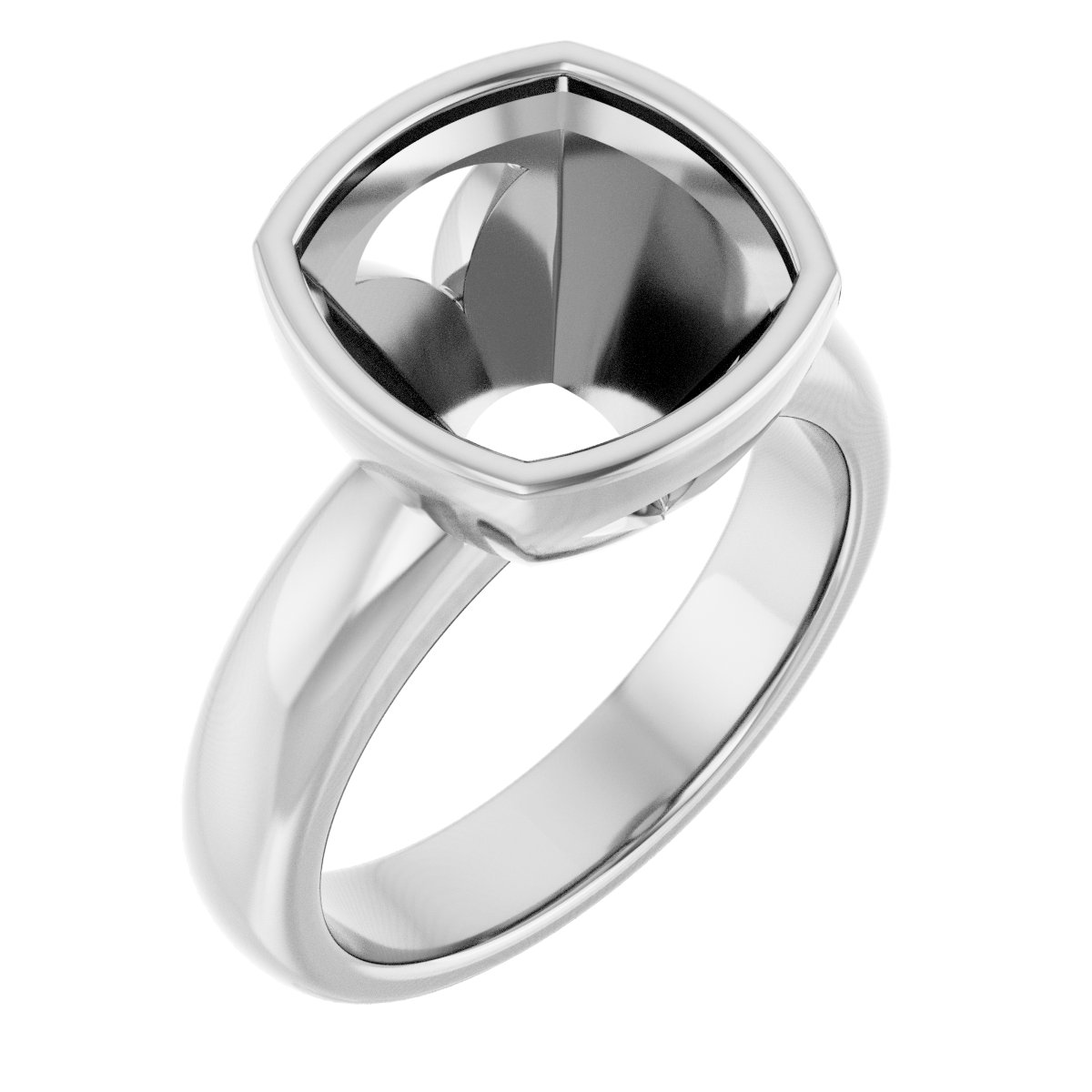 Bezel-Set Solitaire Engagement Ring