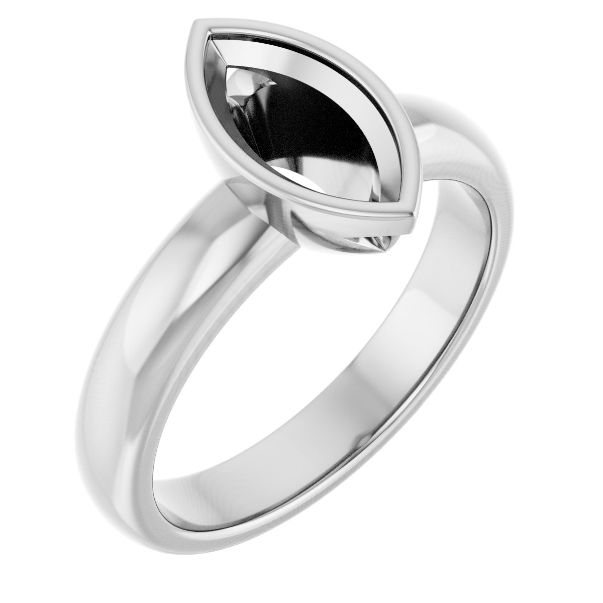 Bezel-Set Solitaire Engagement Ring