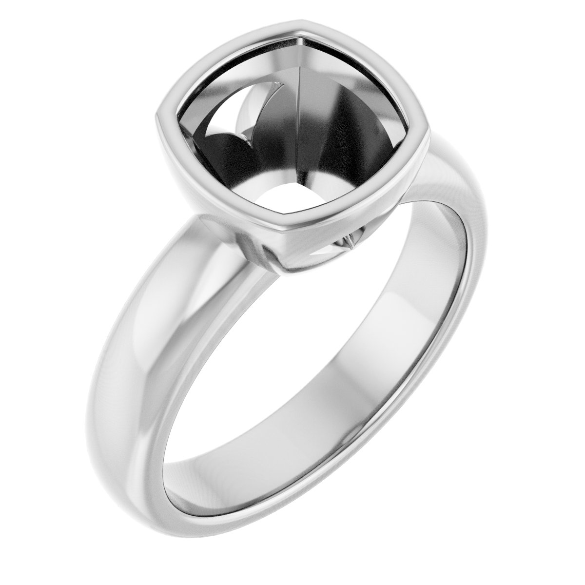 Bezel-Set Solitaire Engagement Ring