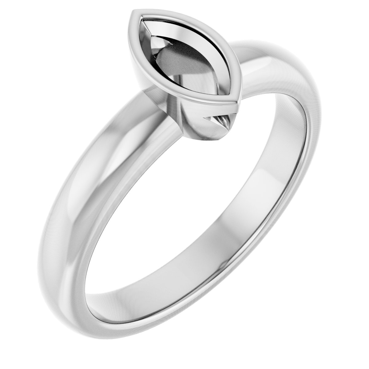 Bezel-Set Solitaire Engagement Ring