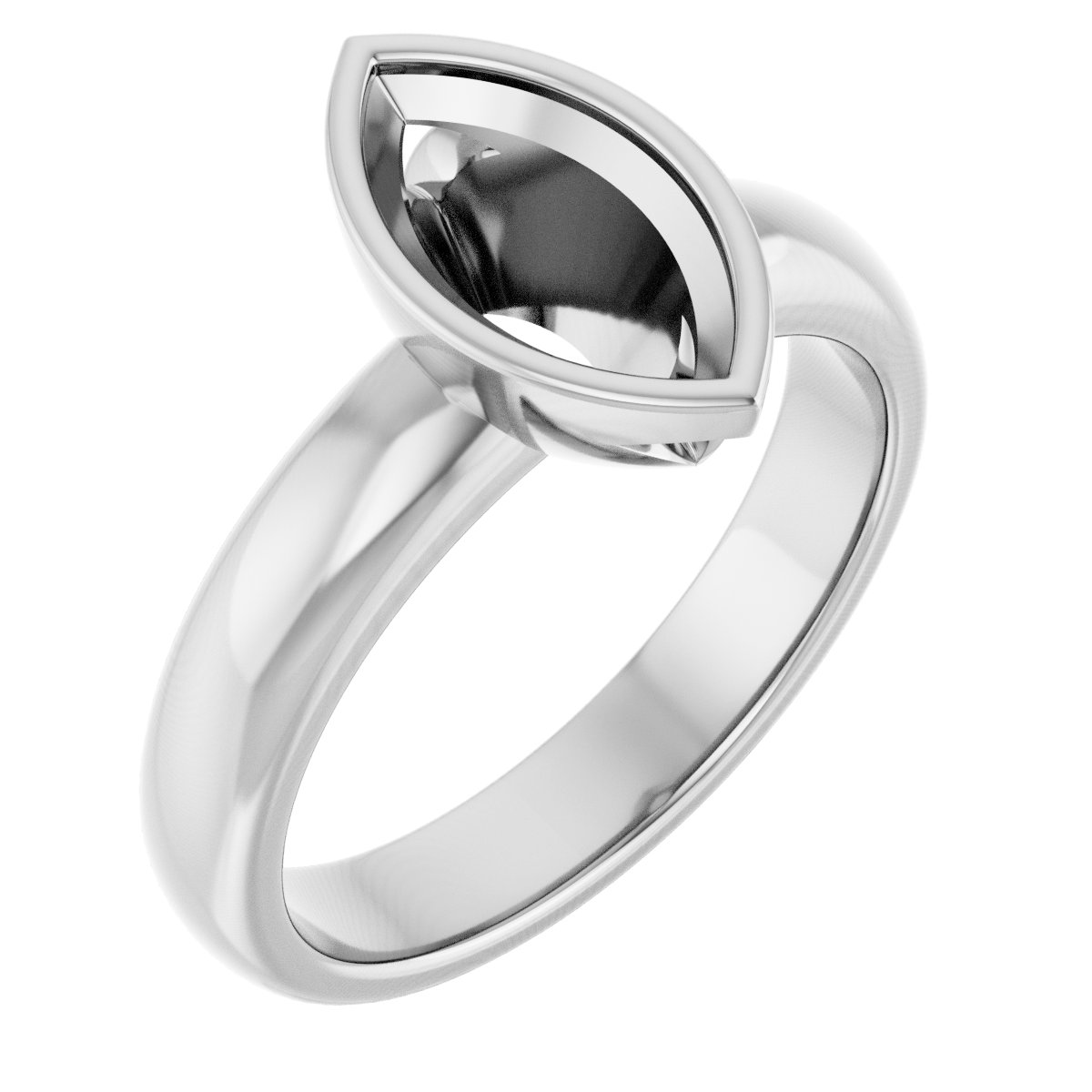 Bezel-Set Solitaire Engagement Ring