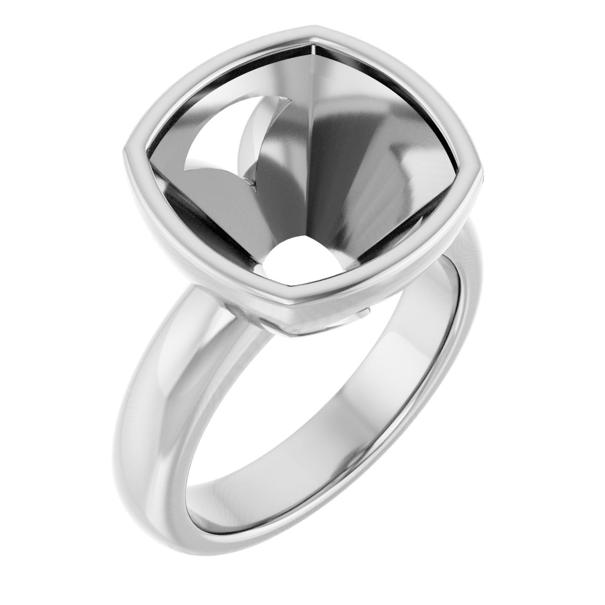 Bezel-Set Solitaire Engagement Ring