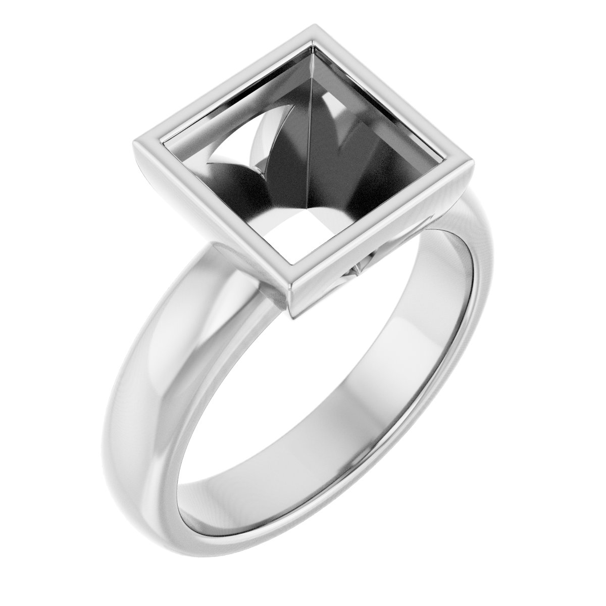 Bezel-Set Solitaire Engagement Ring