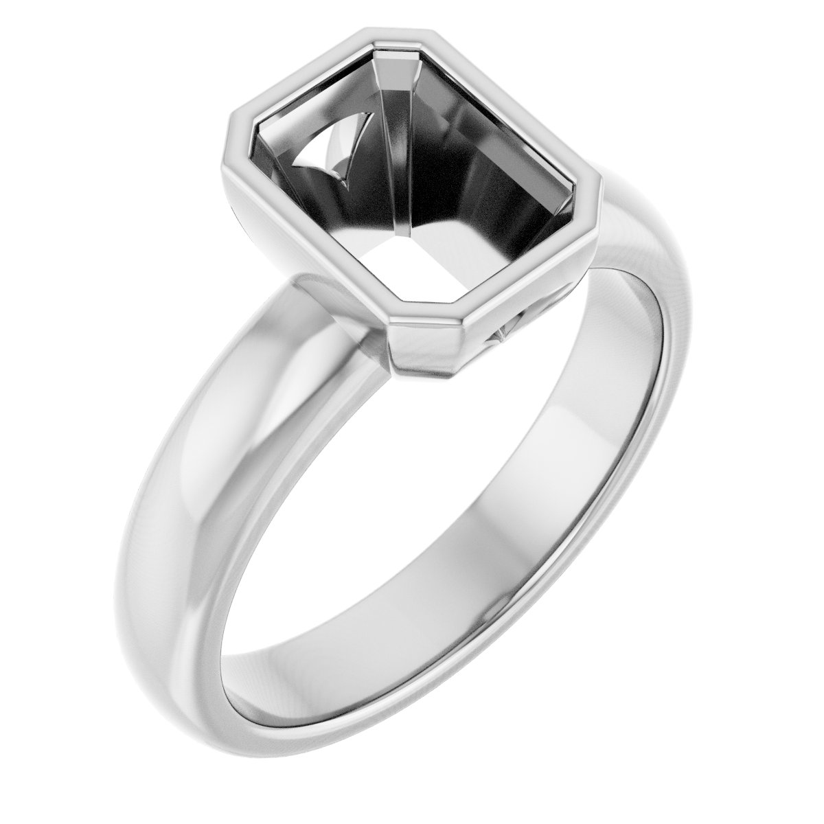 Bezel-Set Solitaire Engagement Ring