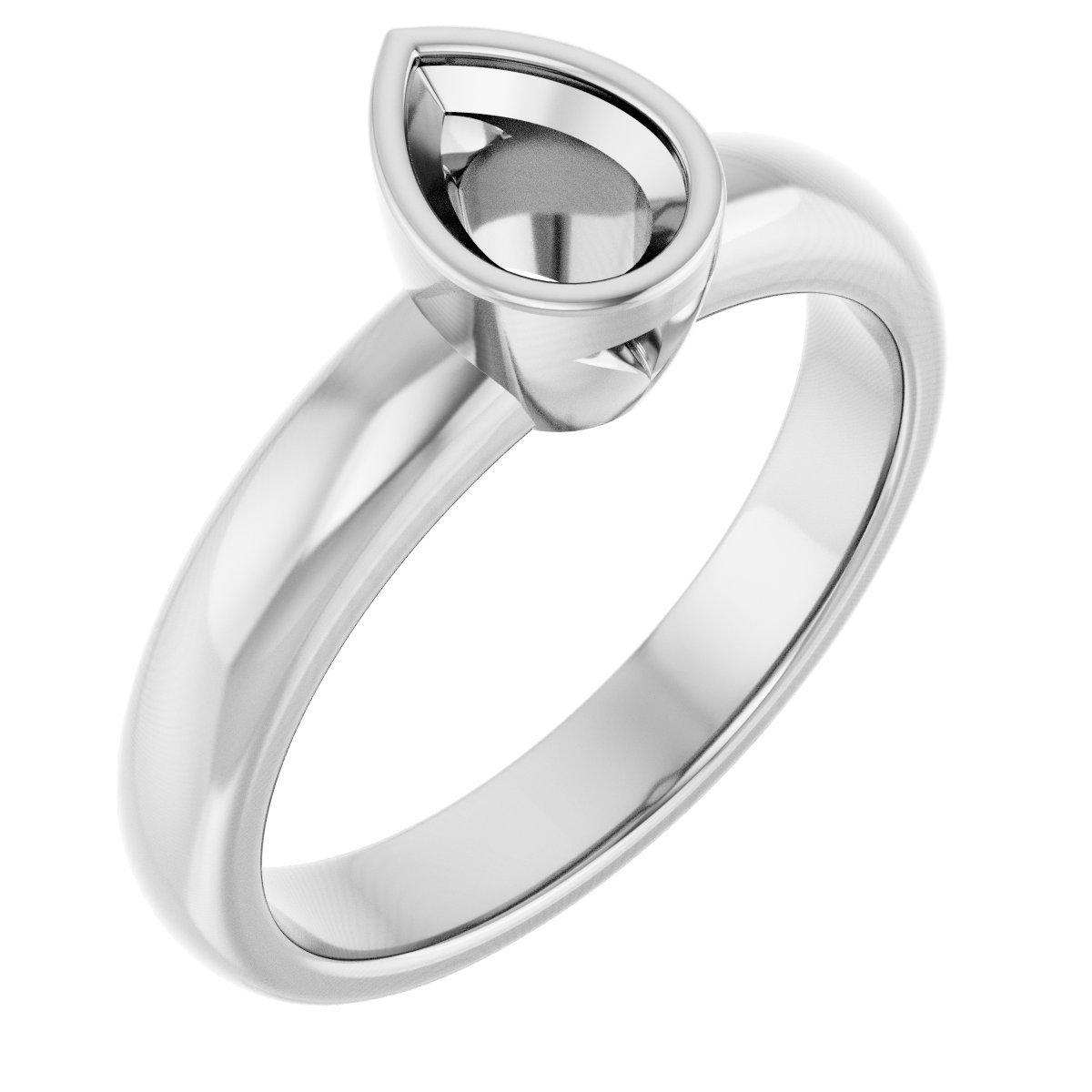Bezel-Set Solitaire Engagement Ring