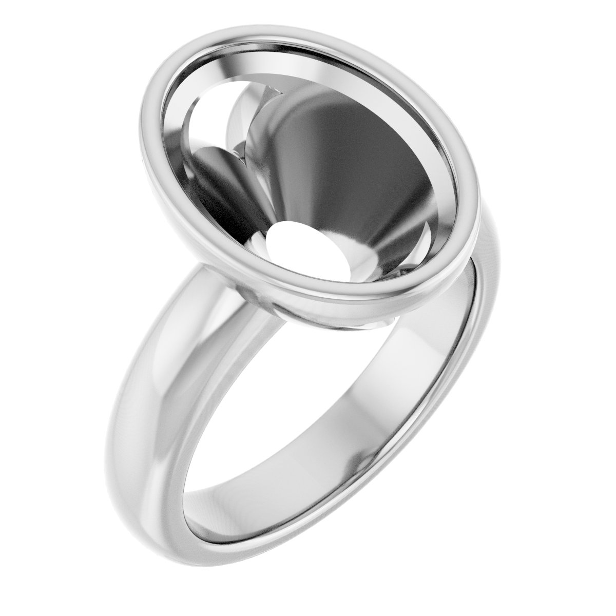 Bezel-Set Solitaire Engagement Ring