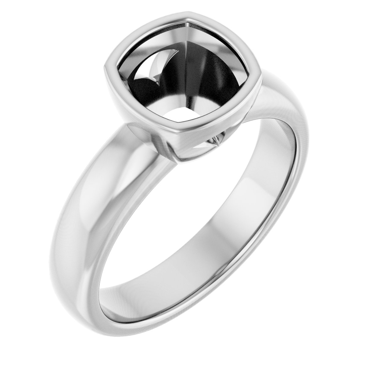 Bezel-Set Solitaire Engagement Ring