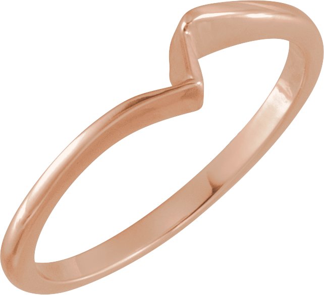 V-End Solitaire Engagement Ring or Band