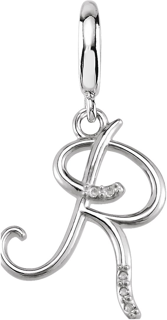 Accented Initial Charm/Pendant
