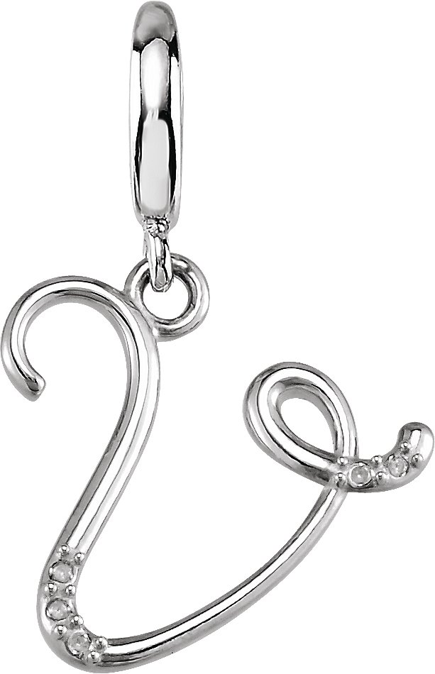 Accented Initial Charm/Pendant