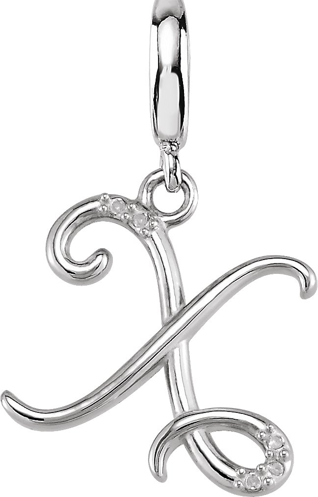 Accented Initial Charm/Pendant