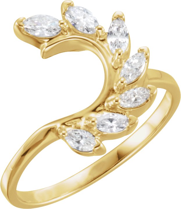 3/8 CTW Natural Diamond Wrap-Style Ring – 14K Yellow Gold
