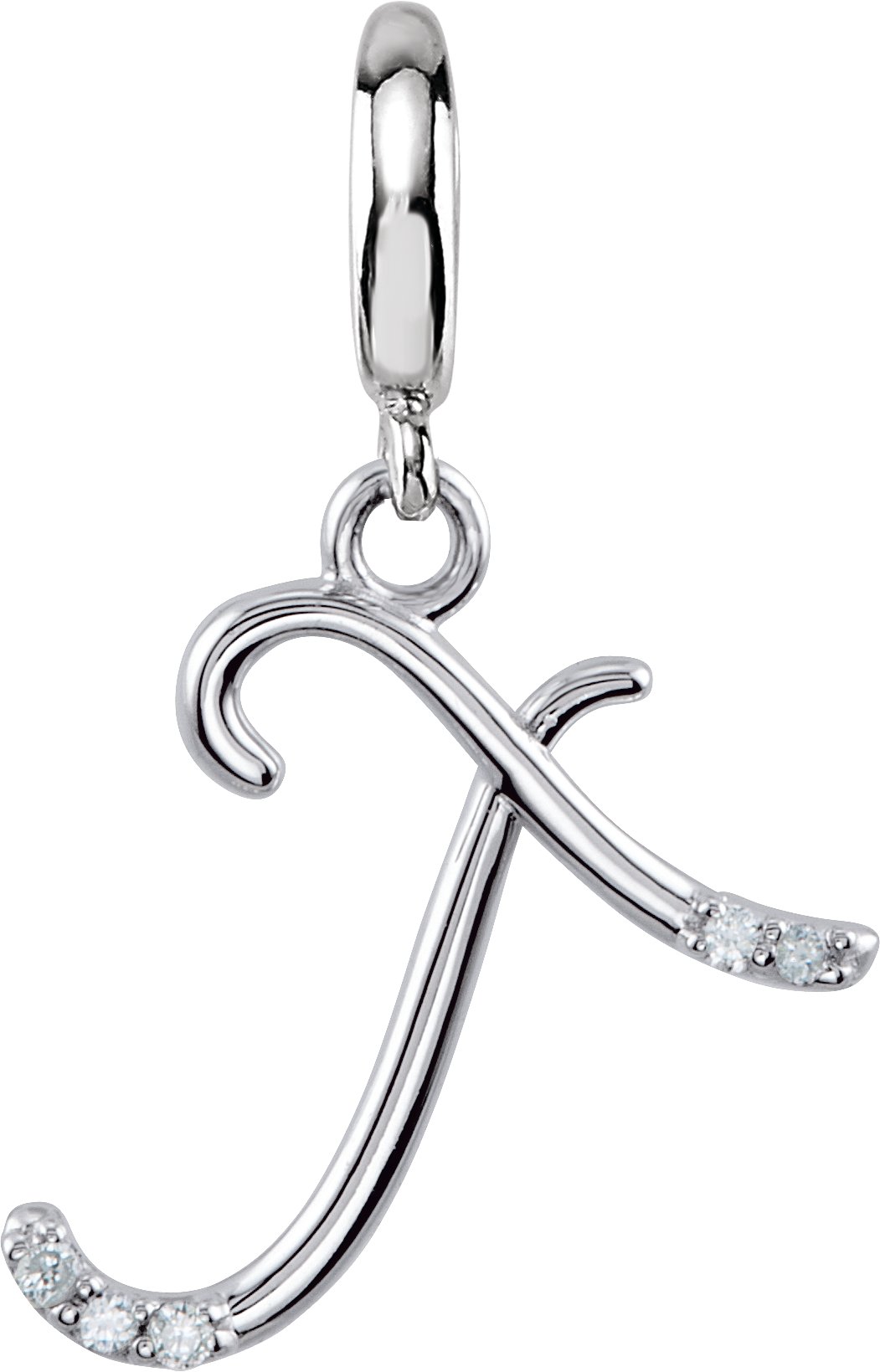 Accented Initial Charm/Pendant