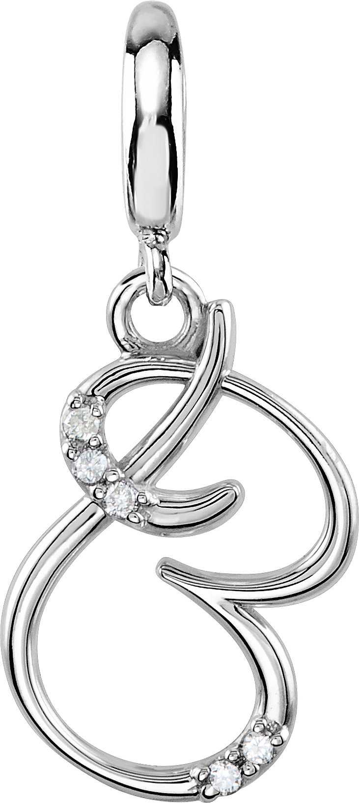 Accented Initial Charm/Pendant