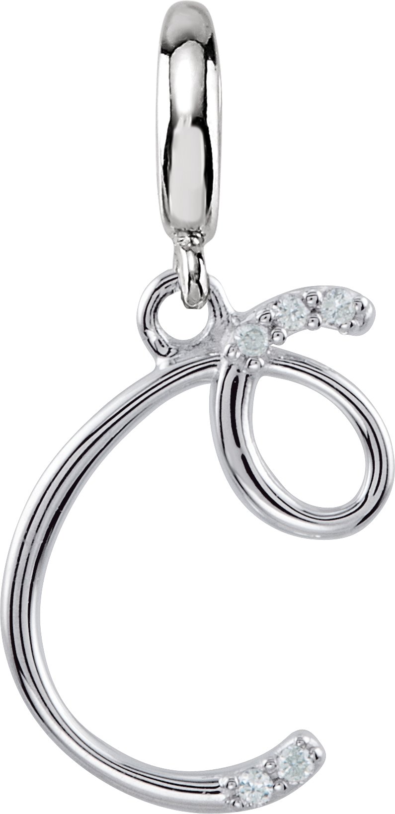 Accented Initial Charm/Pendant