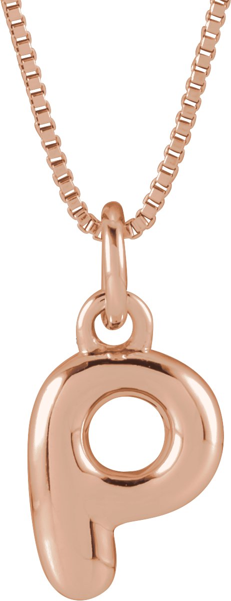 Bubble Initial Necklace or Pendant