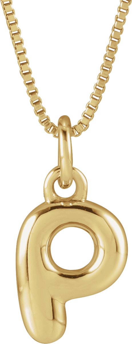Bubble Initial Necklace or Pendant