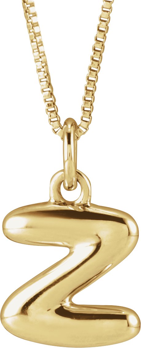 Bubble Initial Necklace or Pendant