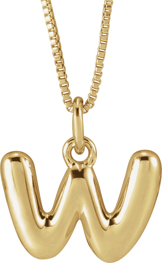 Bubble Initial Necklace or Pendant
