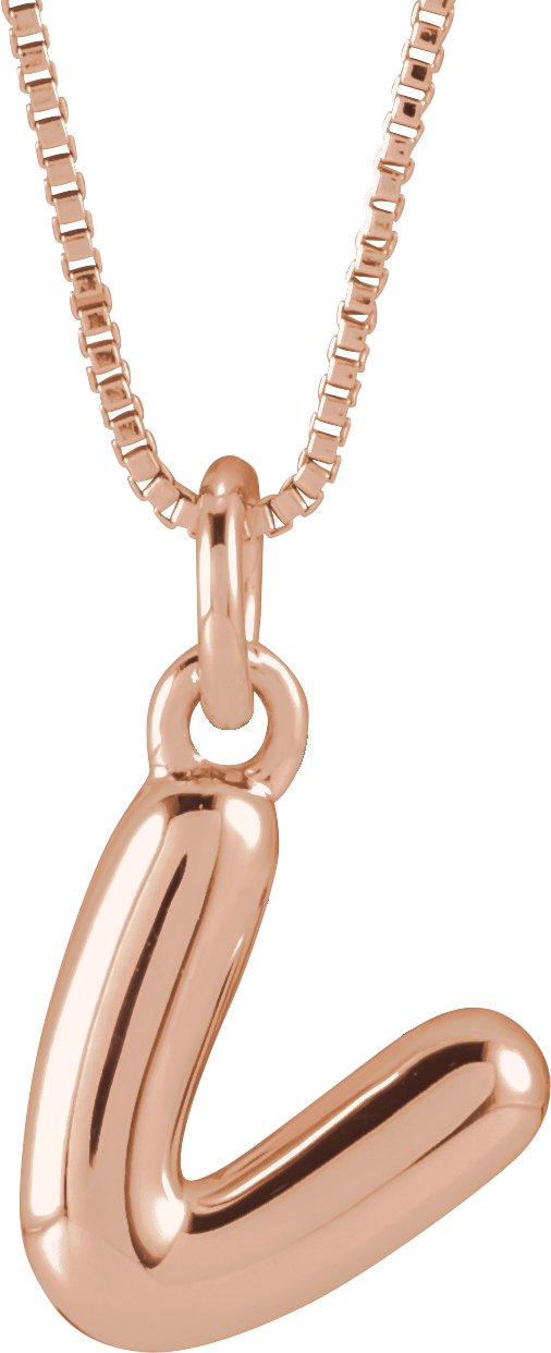 Bubble Initial Necklace or Pendant