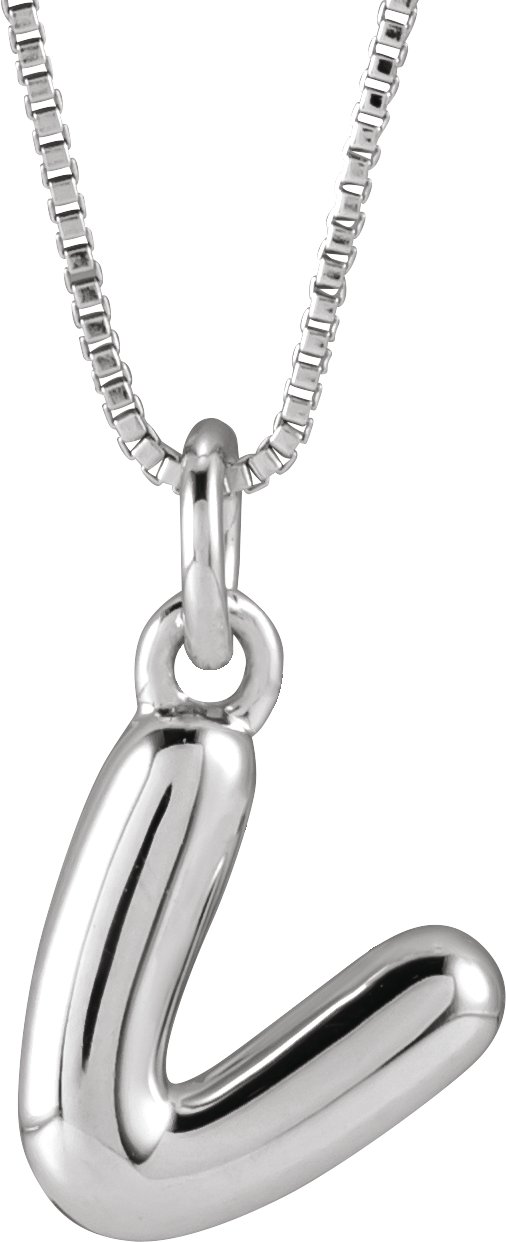 Bubble Initial Necklace or Pendant
