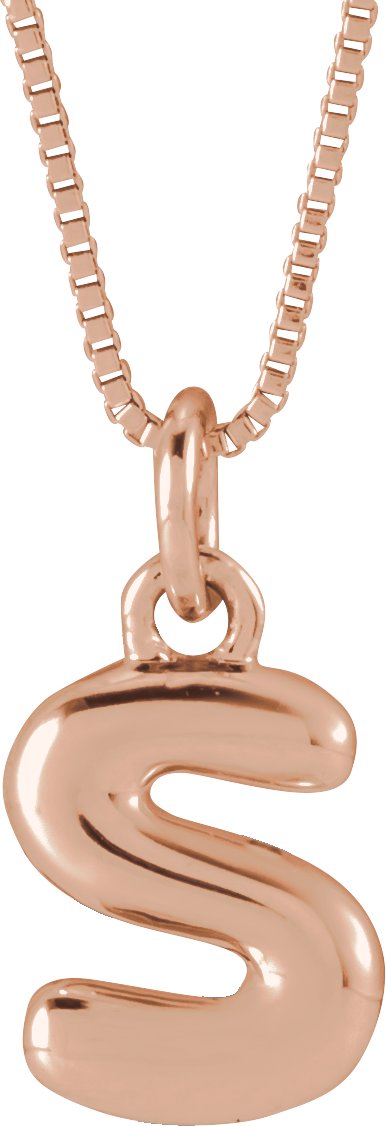Bubble Initial Necklace or Pendant
