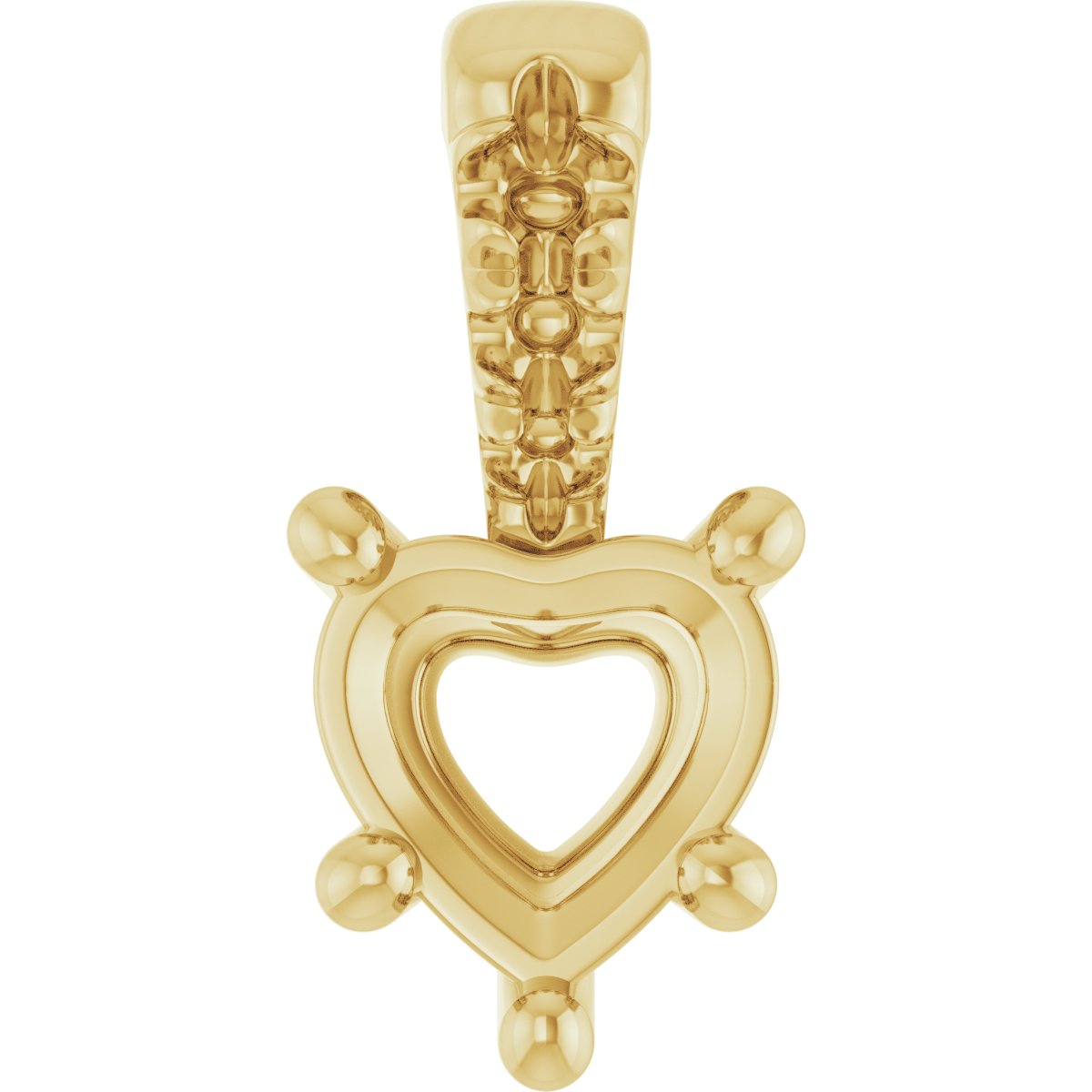 6x6 mm Heart Pendant Mounting — Saleh Jewelers
