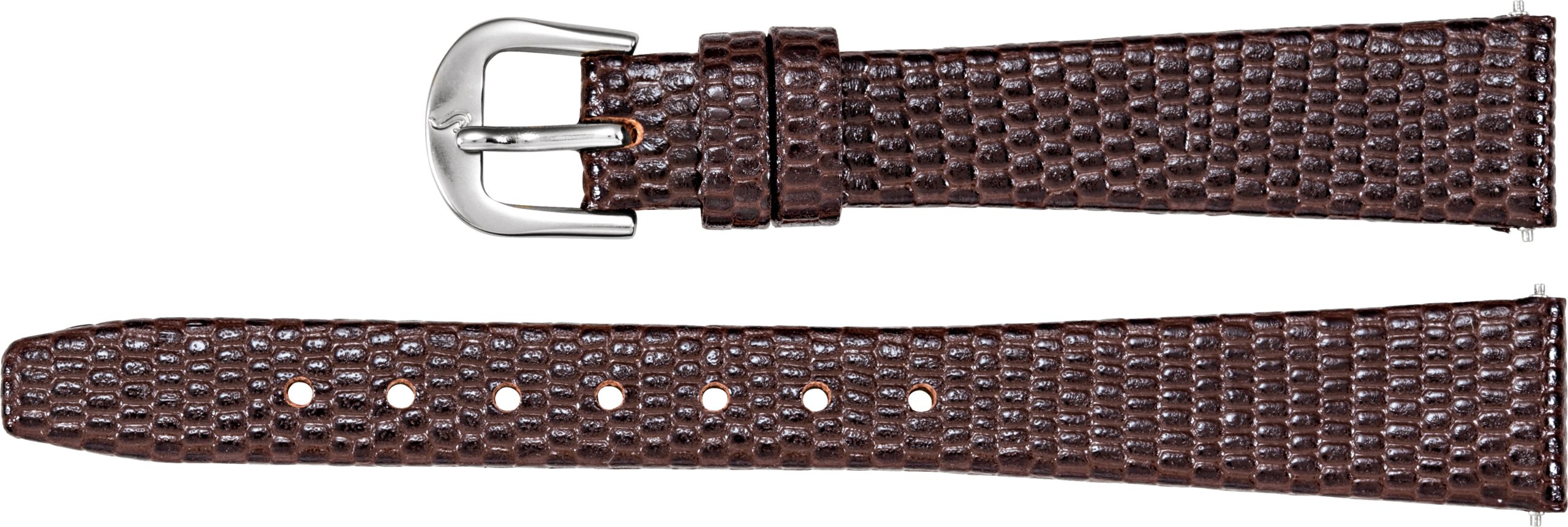 Leather Flat Lizard Grain Watch Band