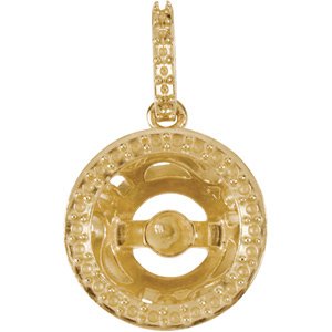 Halo-Style Pearl Pendant
