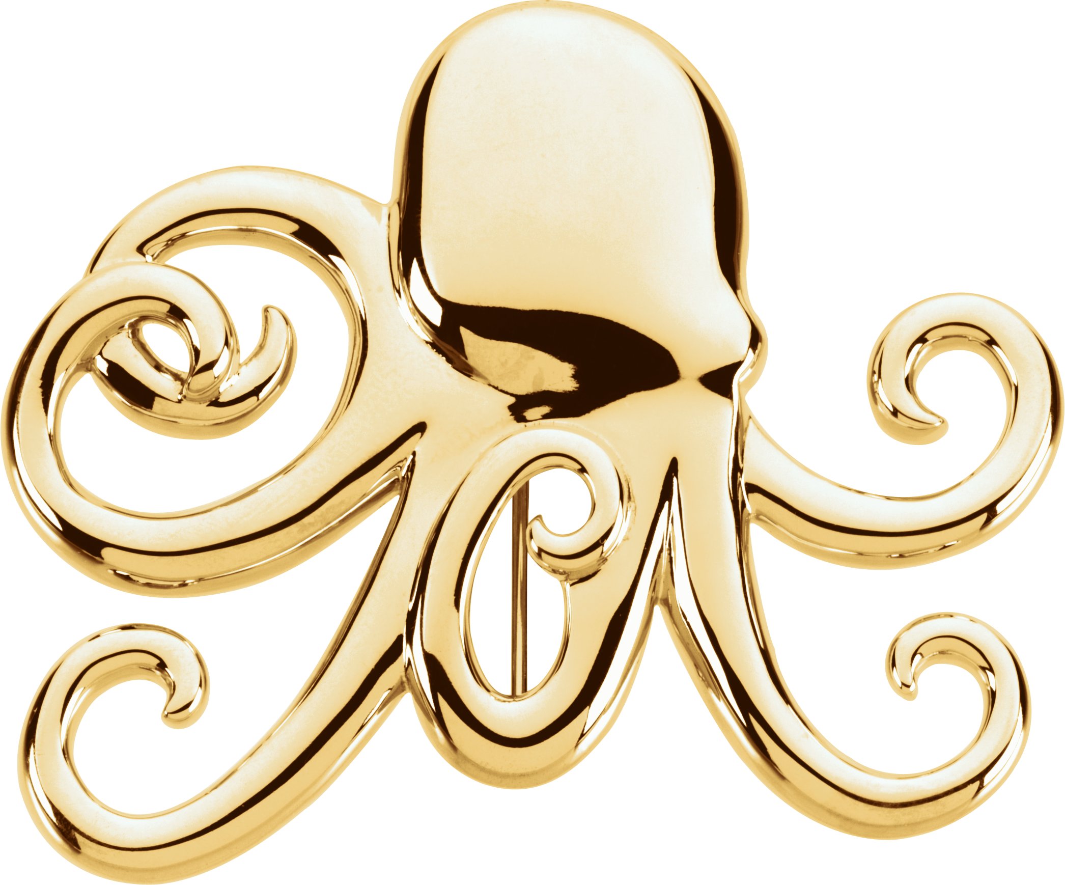 14K Yellow 51x46.5 mm Octopus Brooch or Pendant Ref. 2436762