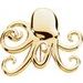 14K Yellow Octopus Brooch or Pendant