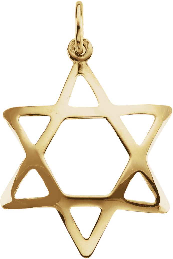 Domed Star of David Pendant 20 x 17.25mm Ref 627804