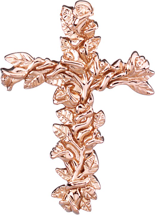 Floral-Inspired Cross Pendant