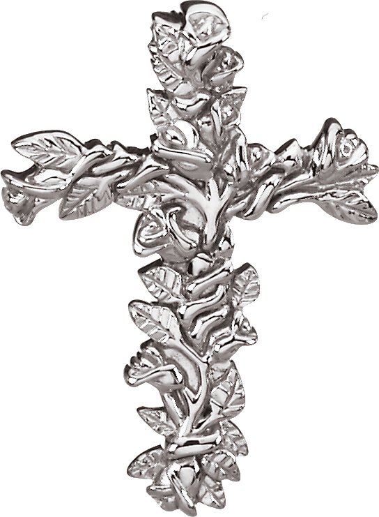 Floral-Inspired Cross Pendant