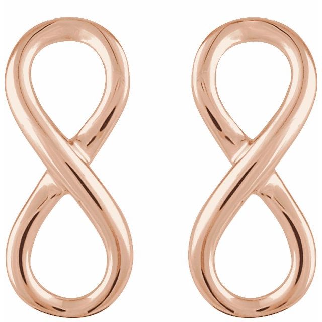 14K Rose Infinity-Inspired Earrings