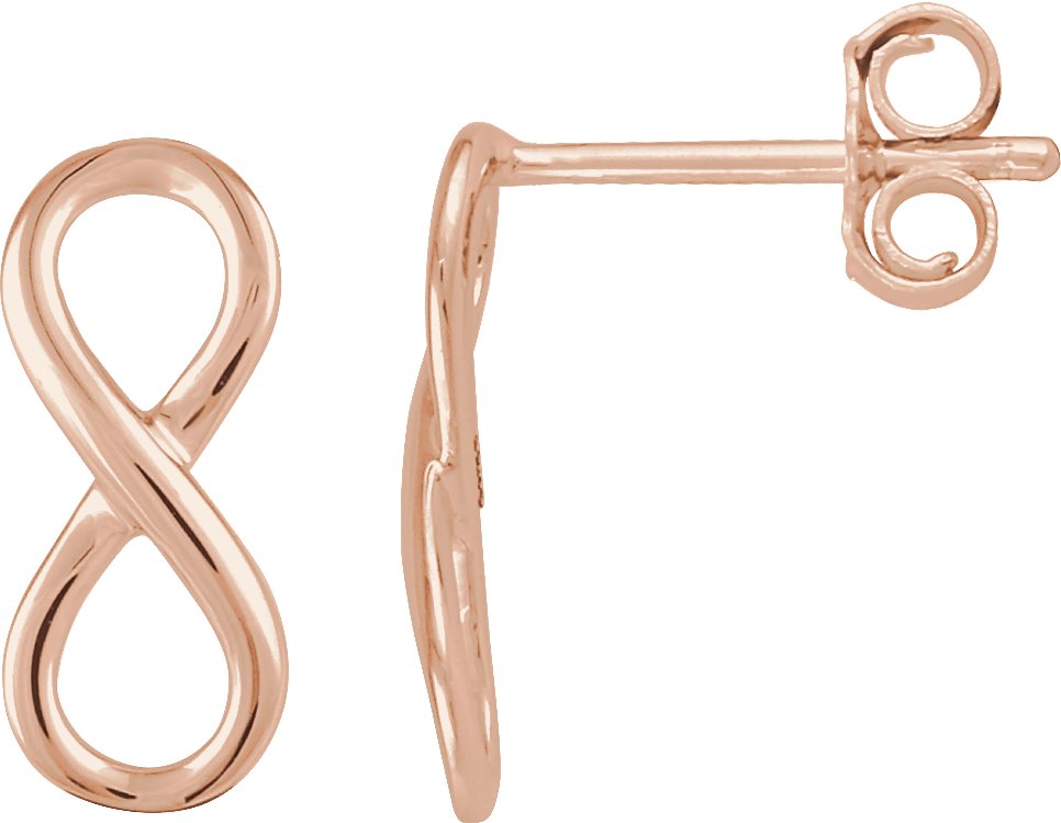 14K Rose Infinity-Inspired Earrings