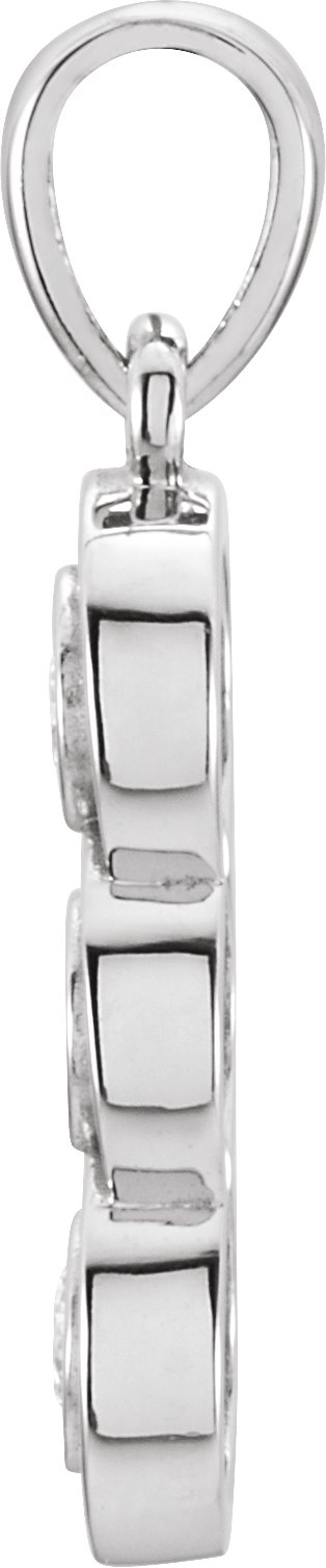 1/4 CTW Natural Diamond Three-Stone Pendant view 2