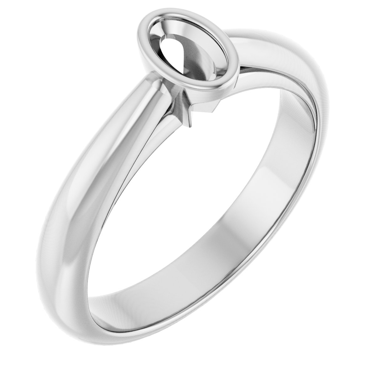 Bezel-Set Solitaire Engagement Ring