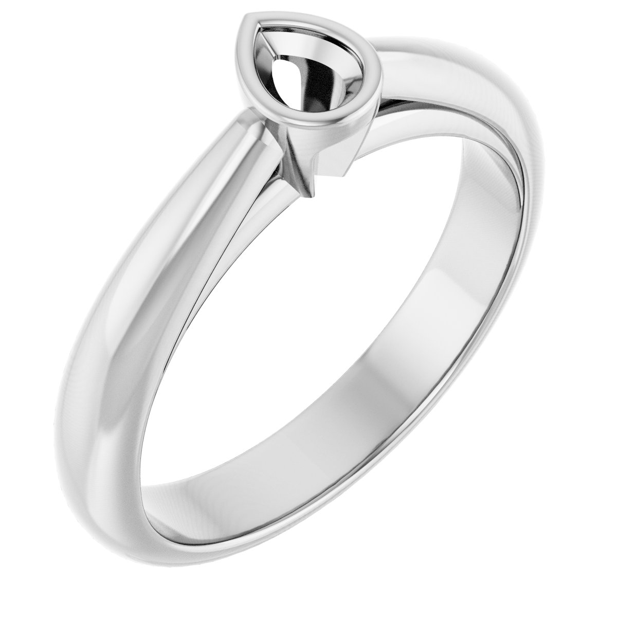 Bezel-Set Solitaire Engagement Ring