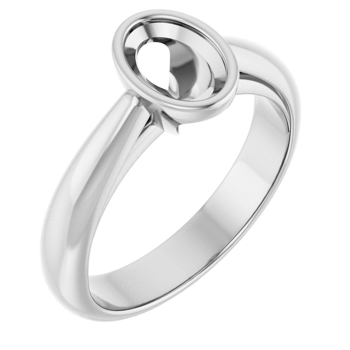 Bezel-Set Solitaire Engagement Ring