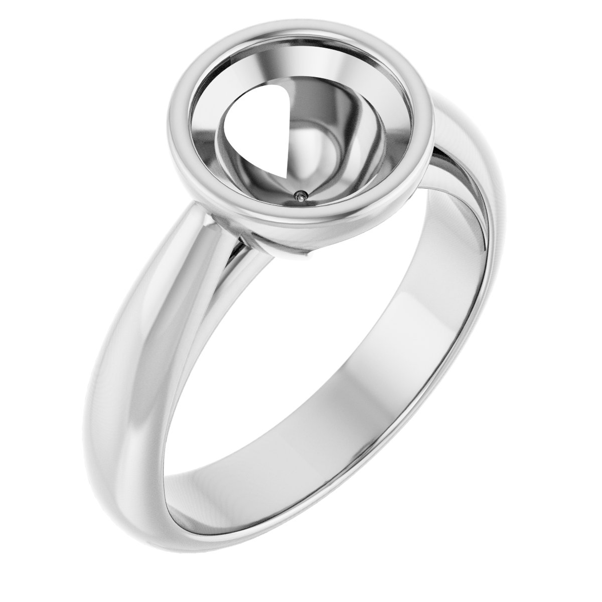 Bezel-Set Solitaire Engagement Ring