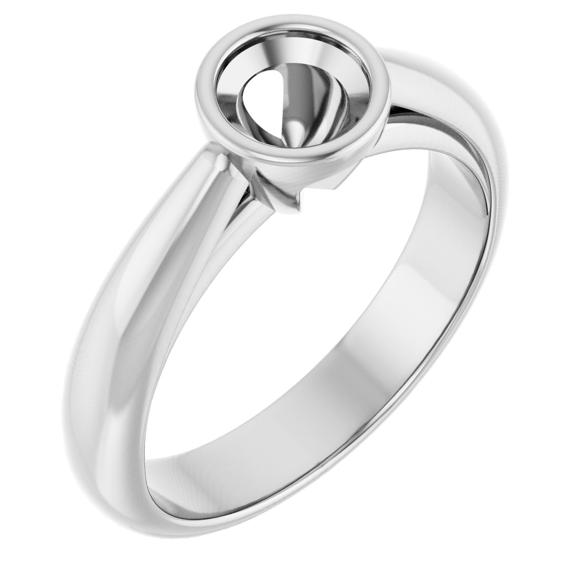 Bezel-Set Solitaire Engagement Ring