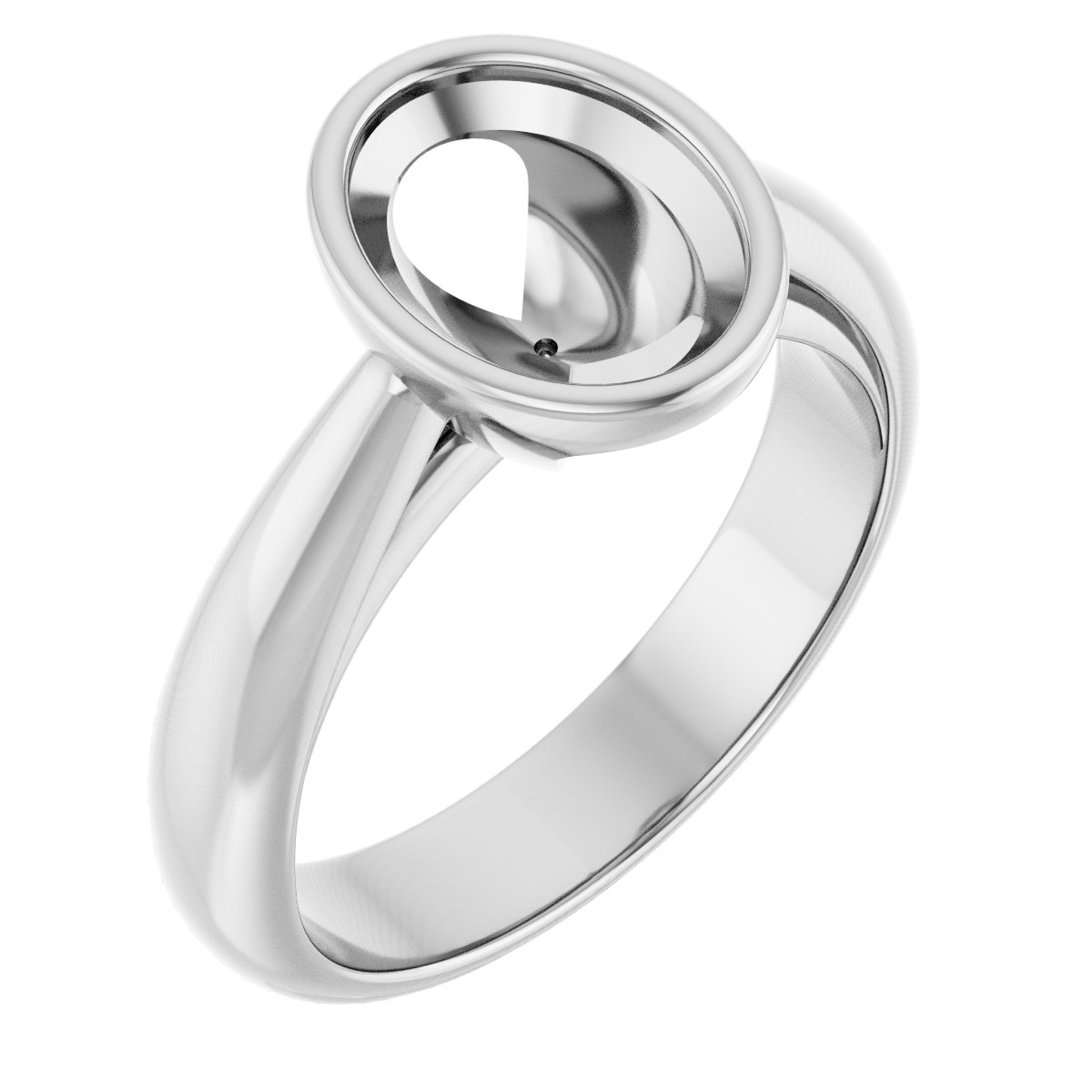 Bezel-Set Solitaire Engagement Ring