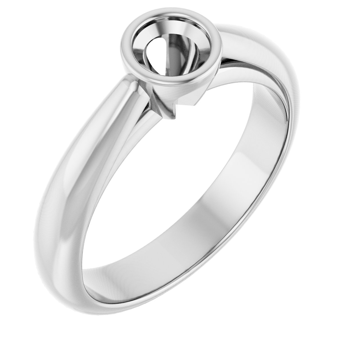 Bezel-Set Solitaire Engagement Ring