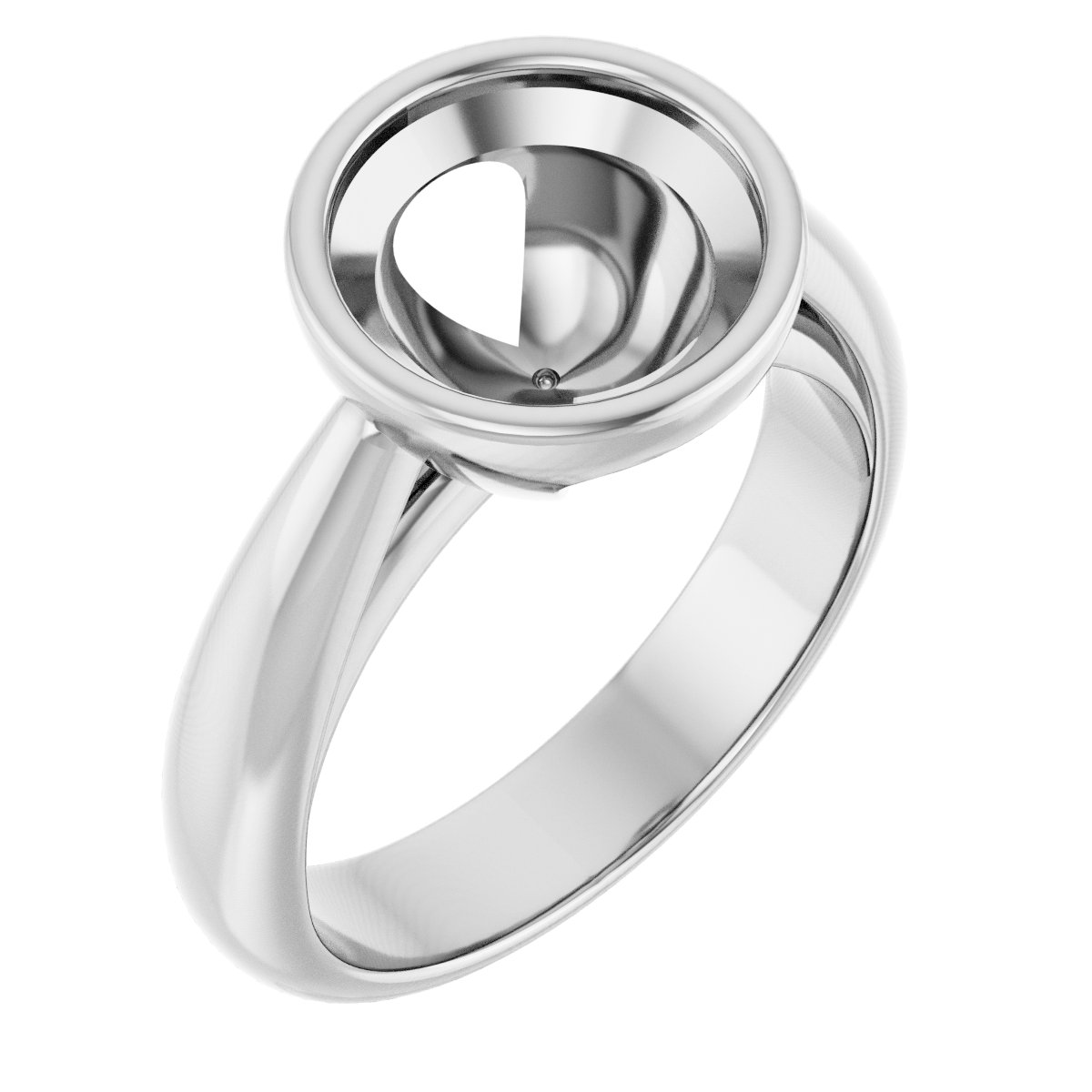 Bezel-Set Solitaire Engagement Ring
