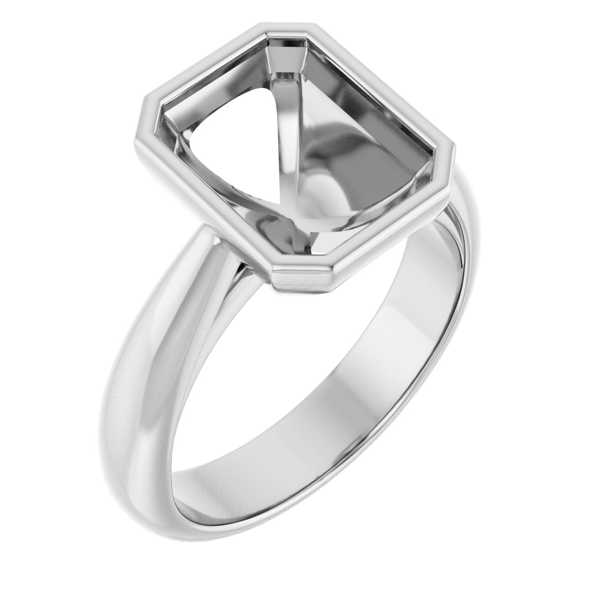 Bezel-Set Solitaire Engagement Ring