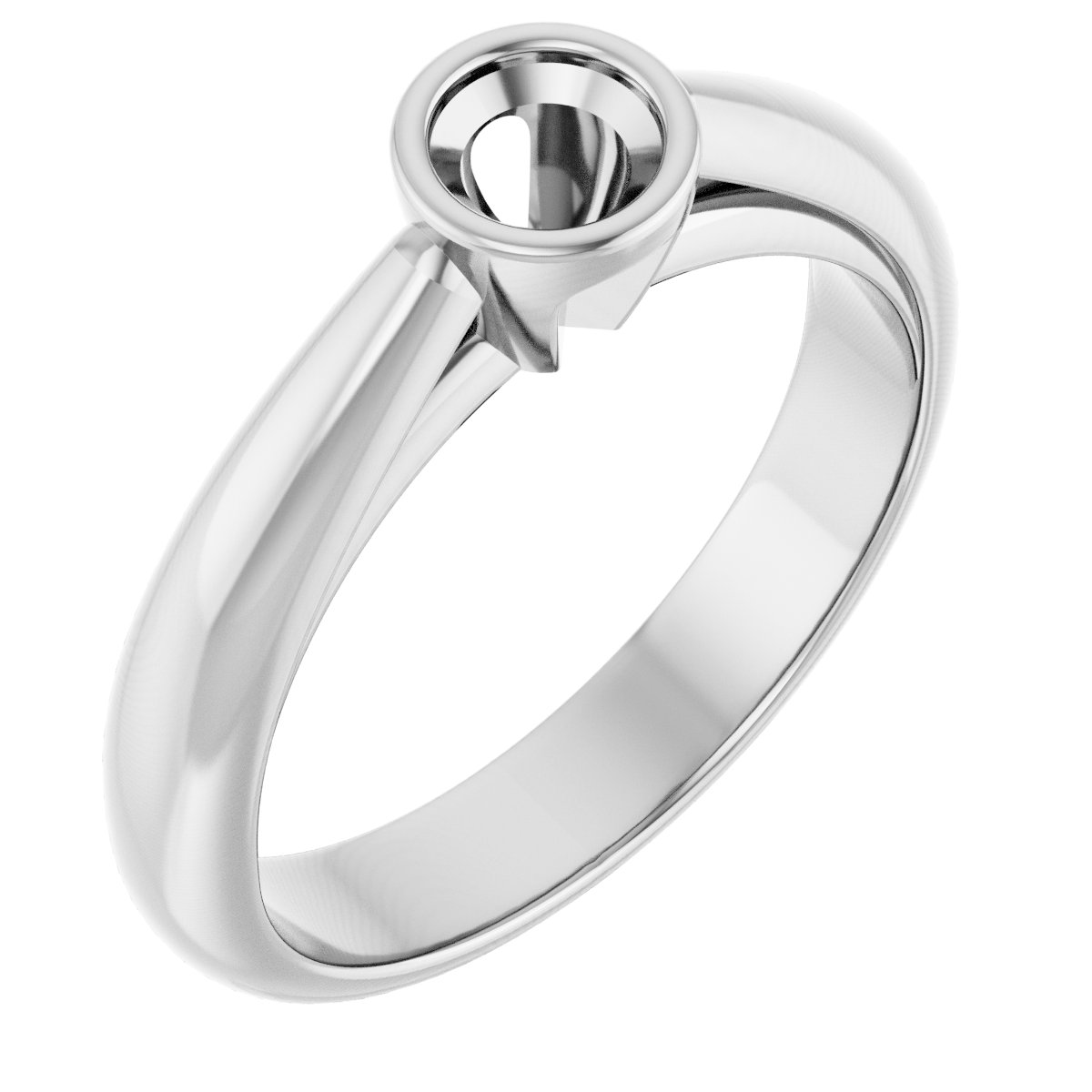 Bezel-Set Solitaire Engagement Ring