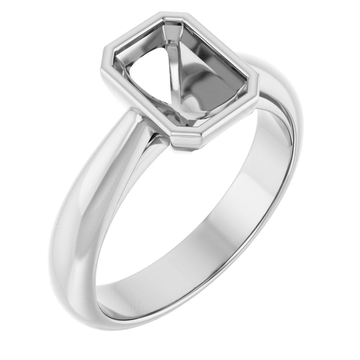 Bezel-Set Solitaire Engagement Ring