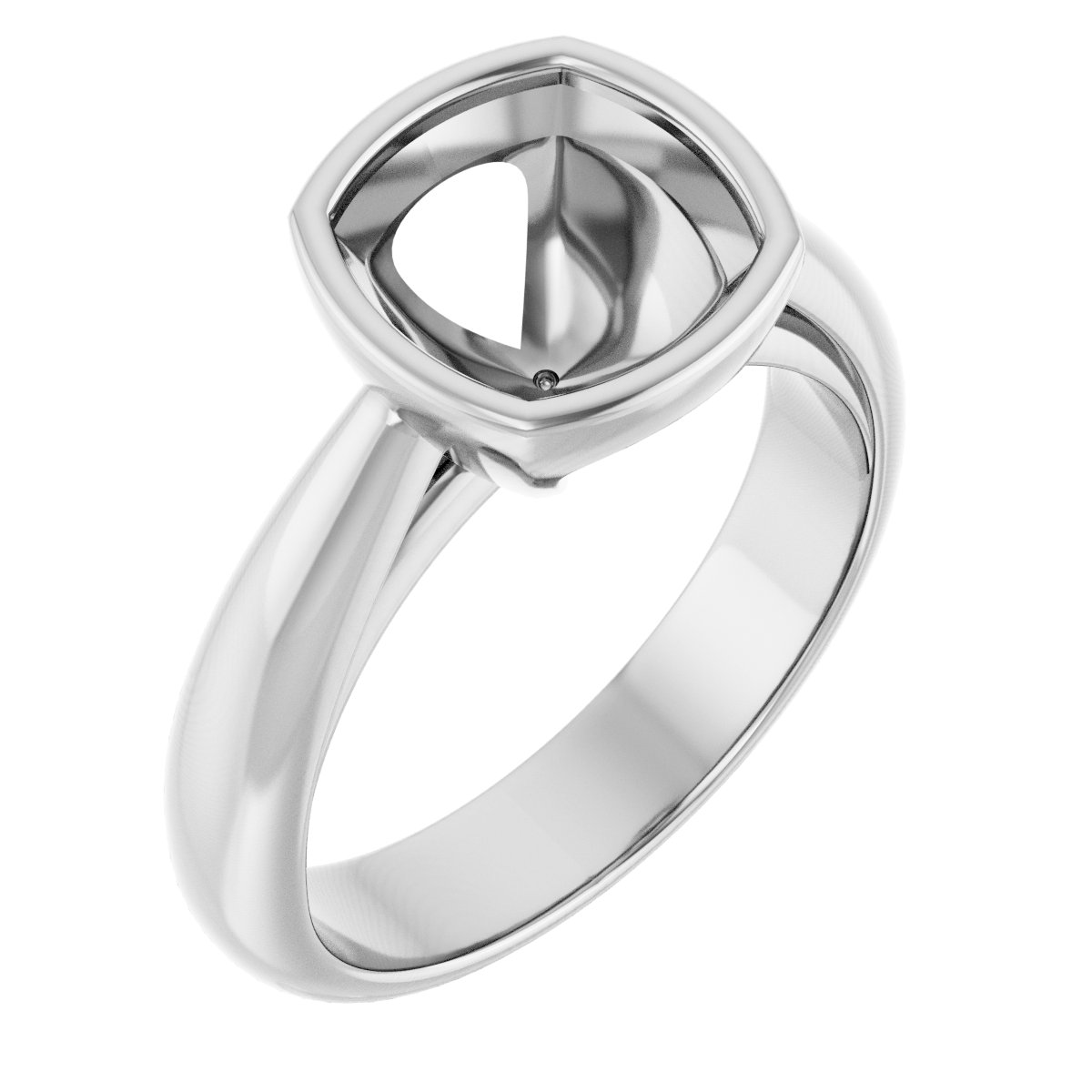 Bezel-Set Solitaire Engagement Ring